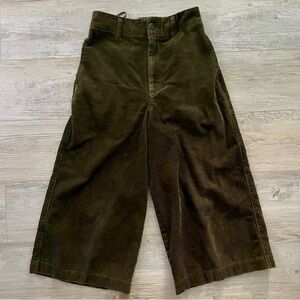 Olive Green Corduroy Culottes